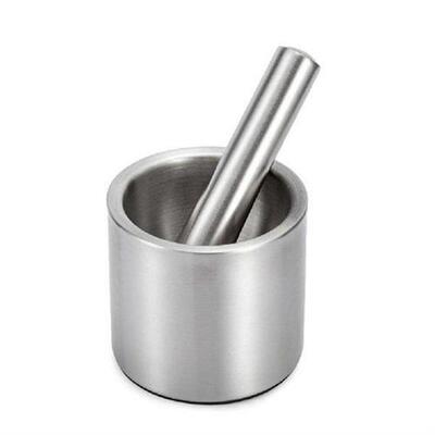 Stainless Steel Mortar Pestle Set Pugging Pot Garlic Spice