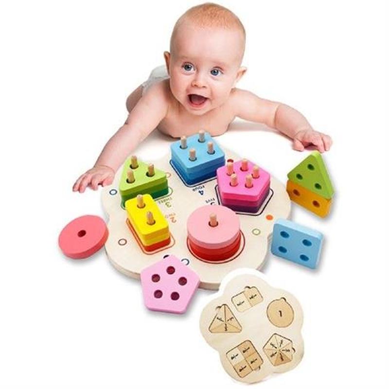 Childrens Digital Building Set Of Columns Geometric Shape