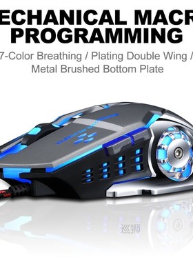 Professional Wired Gaming Mouse 6 Button 3200DPI LED Optical