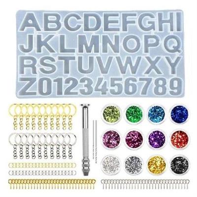 Dropshipping 1 Set Crystal Epoxy Resin Mold Alphabet Letter