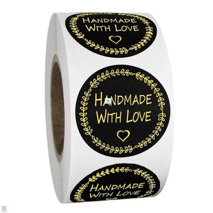 Package sticker round handmade sticker labels stickers golde