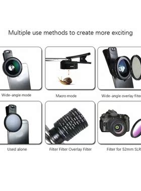 12-In-1 Phone Lens Set,Anti-Distortion,Wide-Angle,Macro,CPL