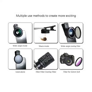 12-In-1 Phone Lens Set,Anti-Distortion,Wide-Angle,Macro,CPL