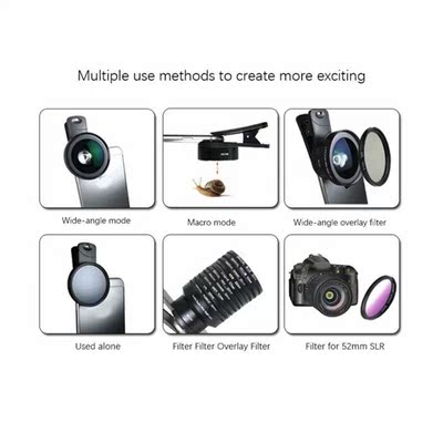 12-In-1 Phone Lens Set,Anti-Distortion,Wide-Angle,Macro,CPL