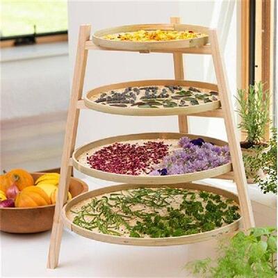 New Arrival Wooden Food Drying Rack Four-tier Drying In the