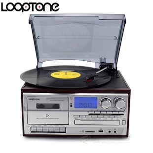 3 Speed Bluetooth Turntable Vinyl LP Record Player Vintage G