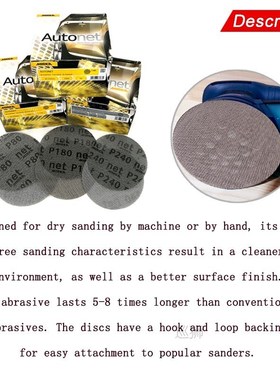 15 Pcs 5 Inch 125mm Mesh Abrasive Dust Free Sanding Discs An