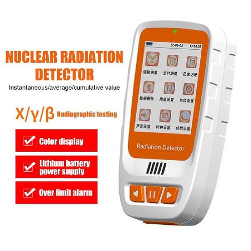 Portable Geiger Counter Dosimeter Color Display Screen