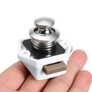 10pcs Practical Cupboard Push Button Catch Lock Knob Cabinet