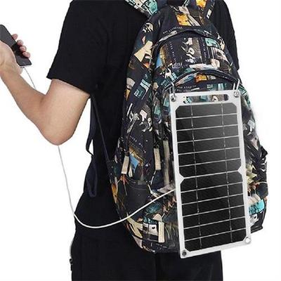 6W 5V Charging Solar Battery Panel Charger Hiking Traveling