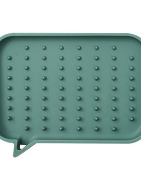 2 Pcs Self-draining Soap Dishes Flexible Sponge Holder Silic