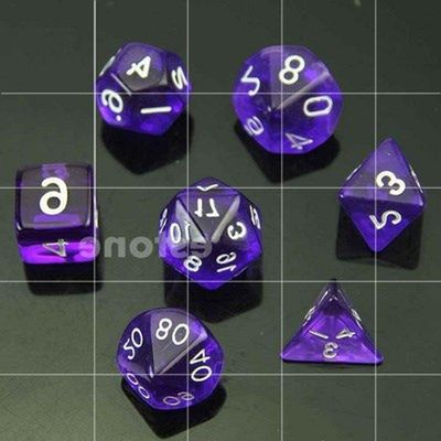 RPG 7 Sided Die D4 D6 D8 Poly hot D12 MTG D20 D&D DND D1