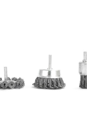 3PCS Rotary Joint Knot Flat Wire Wheel Cup Brush Disk Rust R