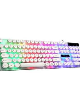 Keyboard with Round Keycaps for PC/Laptop Backlit Keyboard f