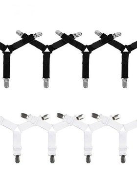 Clip Mattress Bed-Sheet Chrome Bedding 4pc Clips-Band-Holder