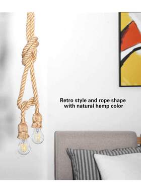 1.5m E27 85-265V Retro Vintage Pendant Lamp Hemp Rope Ceilin