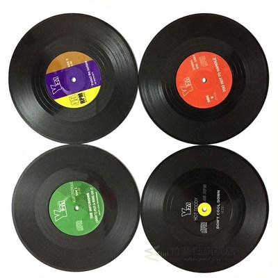 Retro Classical Old Fashioned Record Coasters Retro Vinyl Re