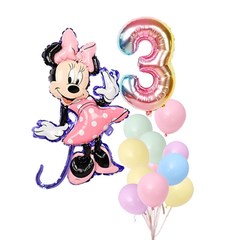1 set Mickey Minnie  Foil Balloons Mouse Baby Shower Boy Gi
