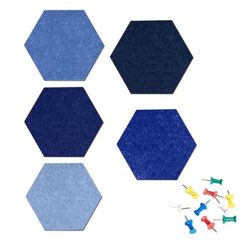 Hexagon Felt Pin Board Self Adhesive Bulletin Memo Photo