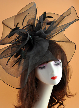 Vintage Bridal Flower Feather Hats Elegant Wedding Accessori