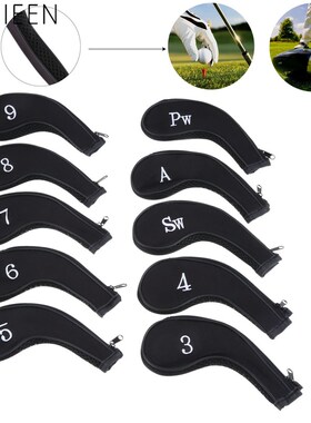 10 Pcs Neoprene Golf Club Heads Cover Golf Iron Headcover P