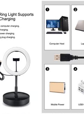 PULUZ PU480 Dimmable 10Inch LED Ring Light Selfie Photograp