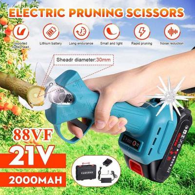 88VF Cordless Pruner Electric Pruning Shear with 2x Lithium-