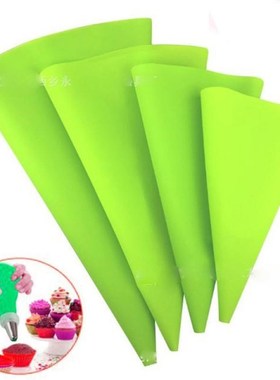 1pc Green Silicone Piping Bag 3D Reusable Cake Pastry Bag Fo