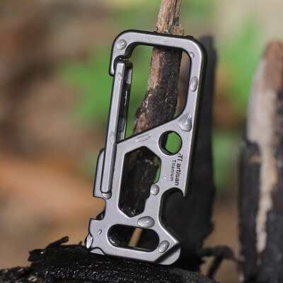 newest Outdoor Titanium TC4 Carabiner snap hook Screwdriver