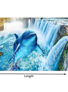 3D Wallpaper Modern Waterfalls Dolphin Floor Tiles Murals S