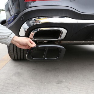 2Pcs Muffler Exhaust Pipe Tail Cover Trim Car Exterior Acces