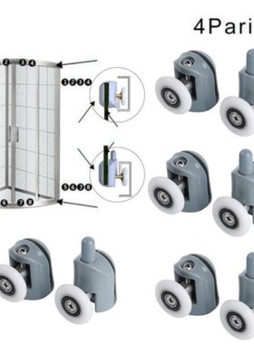 8x Bathroom Shower Door Sliding Castor Enclosures Upper Lowe