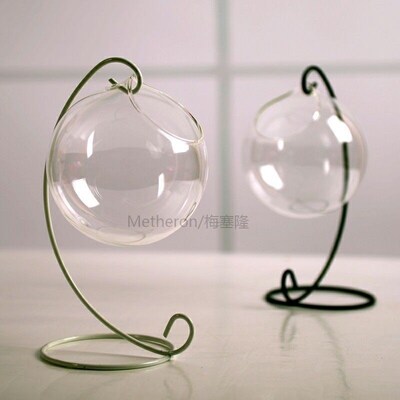 Transparent Clear Wall Hanging Glass Vase Terrarium Plants F