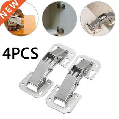4Pcs/set Cabinet Door Hinges 90 Degree 4 Inch Easy Mount Con