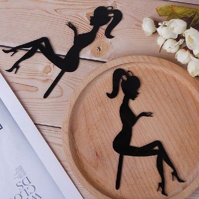 1pcs High Heels Lady Girl Acrylic Cake Topper Wedding