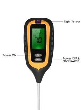 4 in 1 LCD Temperature Moisture Sunlight PH Soil Meter Garde