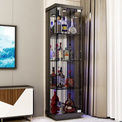 Glass Wine Cabinet Corner Cabinet Display Cabinet Solid Wood