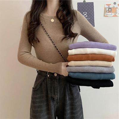 别致毛衣打底衫女秋冬内搭洋气紧身显瘦针织衫辣妹上衣设计感小众