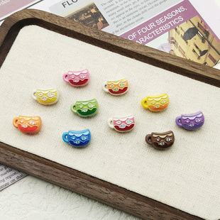 【65包邮】定制合金亮漆手感漆立体小鱼杯子DIY手作可爱饰品配件