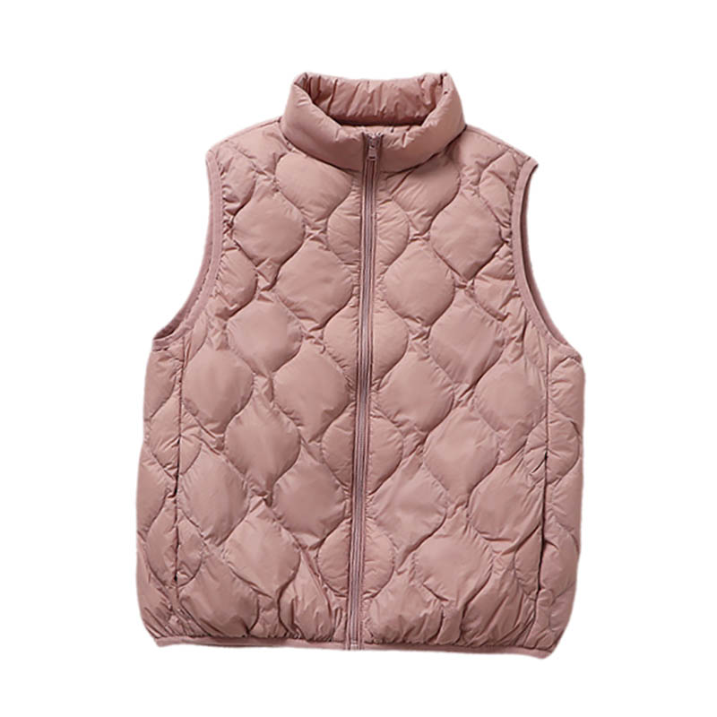 女士轻薄立领羽绒马甲