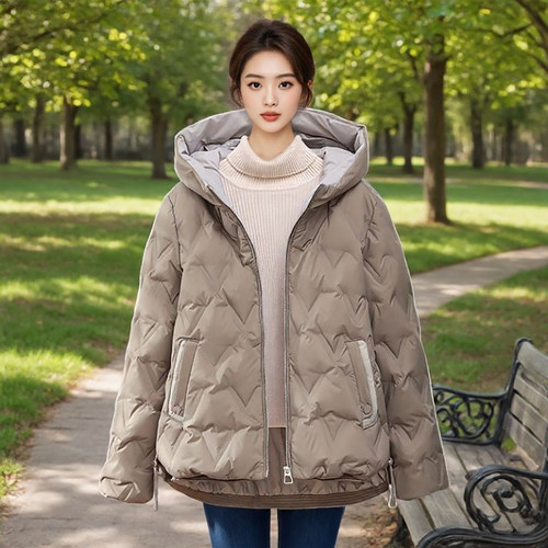 女士加厚白鸭绒羽绒服女