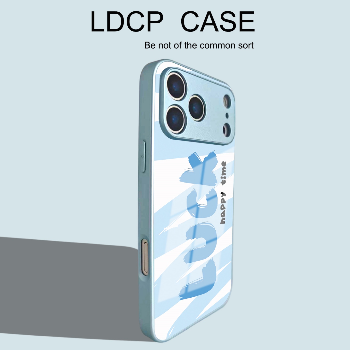 涂鸦英文LUCK大视窗玻璃手机壳