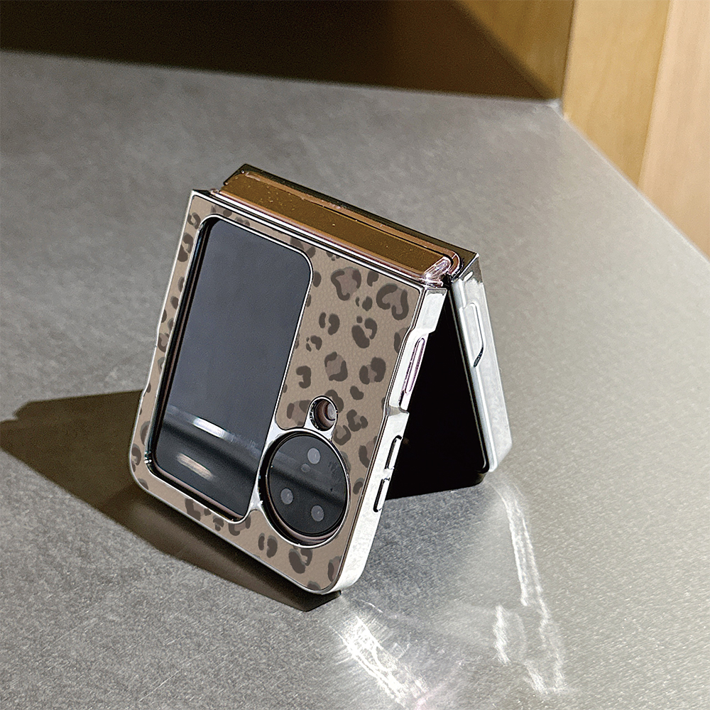 豹纹腊肠狗皮纹折叠屏手机壳