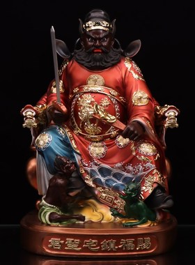 快速发货天师e钟馗神像家用12寸16寸树脂佛像客厅桌面居家精致工