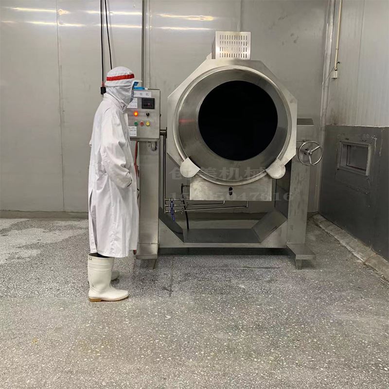 现货供应全自动滚筒炒饭锅 学校工厂食堂大滚筒炒菜机 米饭炒食机