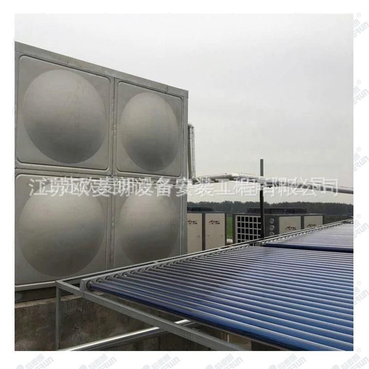大型商用中央热水系统 太阳能空气能组合热水器 太空能热水工程