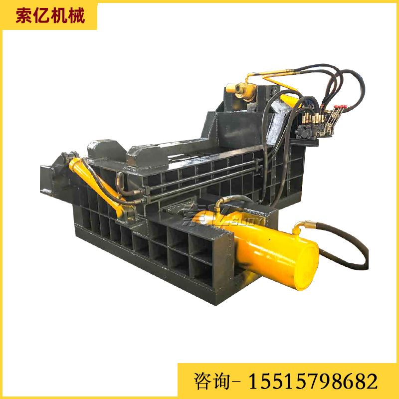 金属液压打包机 30x30包块自动翻包铁屑压块机 铁皮边角料压块机