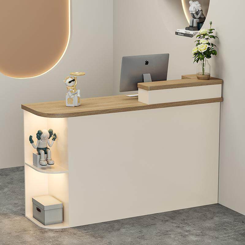 拉车收银台简约现代服装店小型吧台桌美容美发接待台前台女装店铺