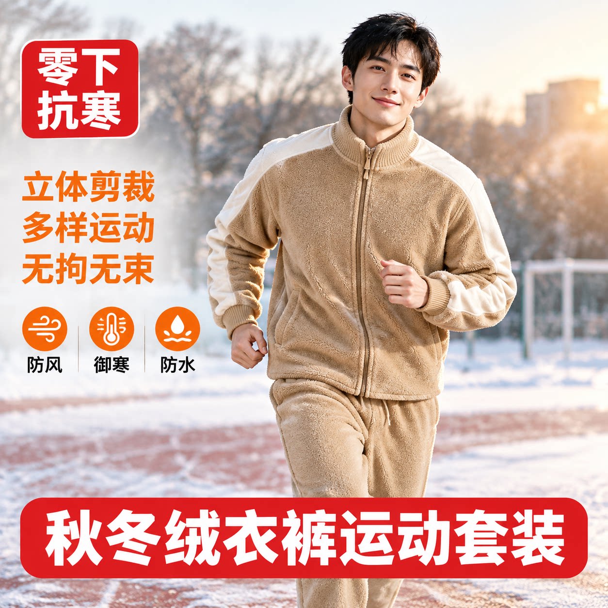 【零下抗寒】加厚保暖巡逻绒衣裤图片