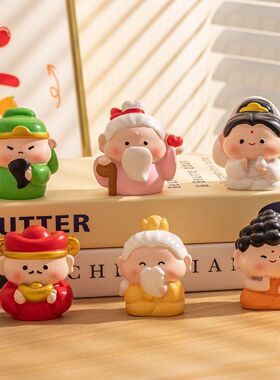 摆公仔摆件财神好运摆件风佛系